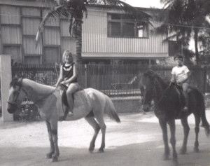 Debra Zimmerman Murphey and her sister Dawn in Thailand